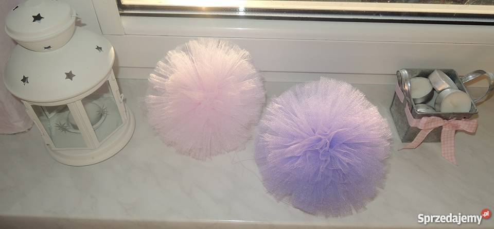 Pompony z tiulu dekoracja mieszkania śląskie Gliwice