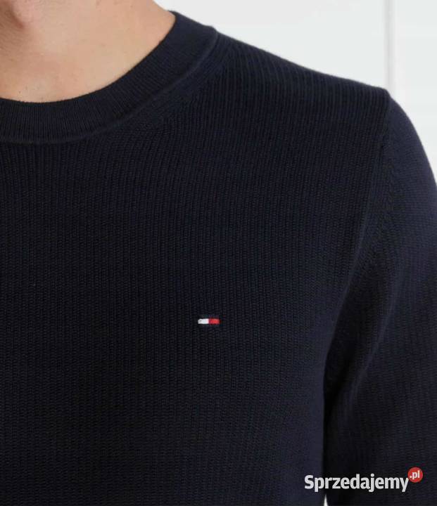 Sweter bawełniany Tommy Hilfiger regular fit czarny Białystok