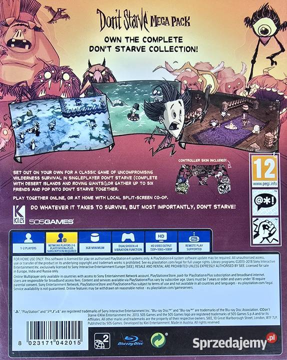 DONT STARVE MEGA PACK PLAYSTATION 4 PLAYSTATION akcja Kraków