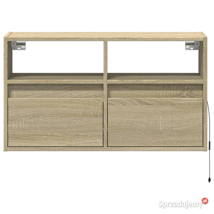 Ścienna szafka TV z LED dąb sonoma 80x31x45 Warszawa sprzedam