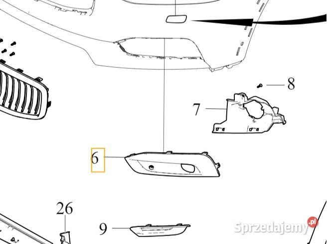 VOLVO V90CC prawa atrapa gorna kratka zderzaka Bielany Wrocławskie sprzedam