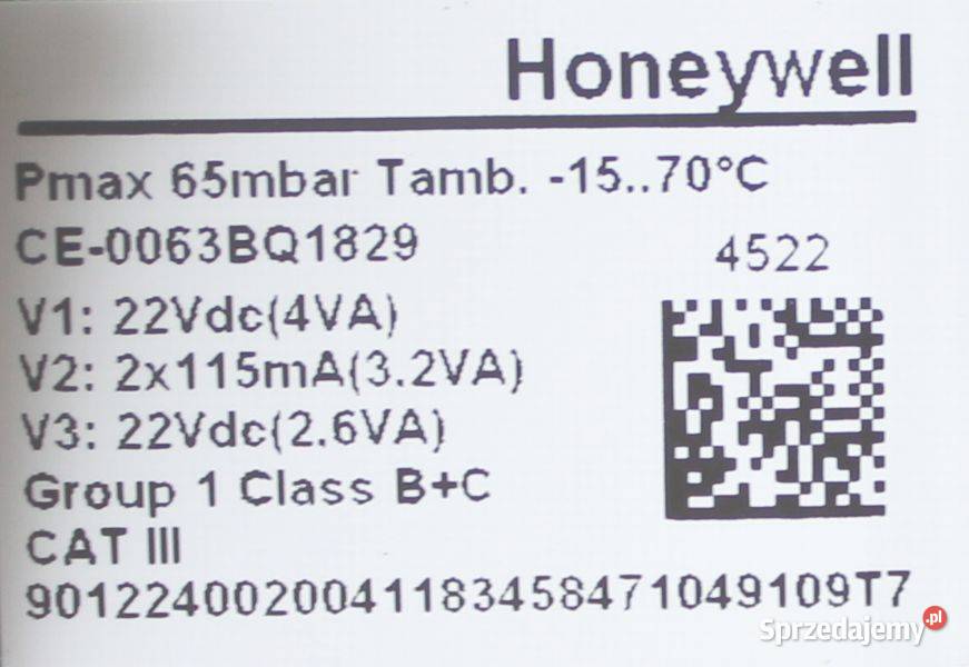 Zawór CE0063BQ1829 Honeywell VK8515MR4522 zawory zachodniopomorskie sprzedam