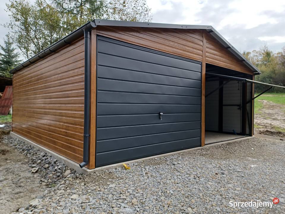 Garaż Blaszany Drewnopodobny 6x6 Garaże Blaszane Krosno