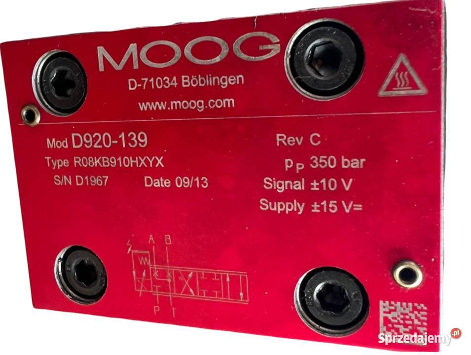 MOOG D920139 MOOG R08KB910HXYX Zawór Układ hydrauliczny Poznań