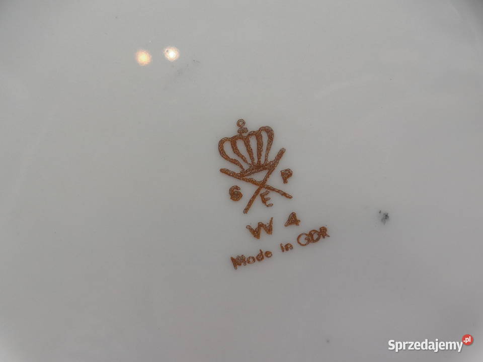 Porcelanowa miska iryzowana z motywem scenki wielkopolskie Raszków