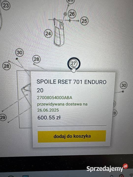 Boczne owiewki chłodnicy Husqvarna 701 Enduro Warszawa