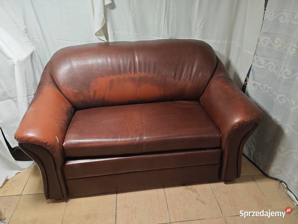 Sofa brązowa mała 150 rozkładana mazowieckie Grójec