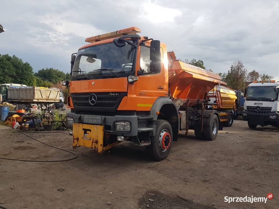 Mercedes Axor 4x4 2011 euro5 piaskarka solarka manualna Pługi (piaskarki)