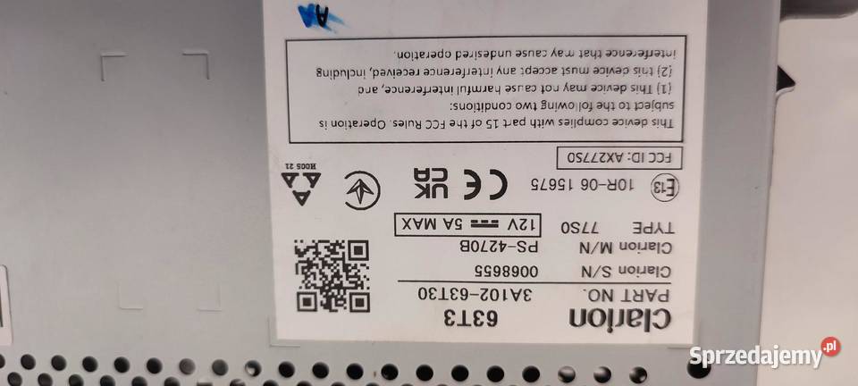 SUZUKI SX4 SCROSS RADIO NAWIGACJA 3A10263T30 osobowe sprzedam