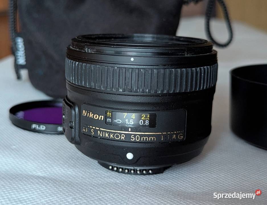 Obiektyw Nikon AFS Nikkor 50mm f18G Filtr Osłona mazowieckie