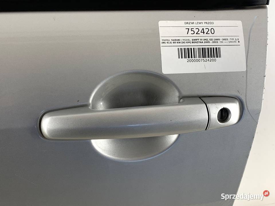 DRZWI LEWY PRZÓD SUZUKI SWIFT III Hatchback