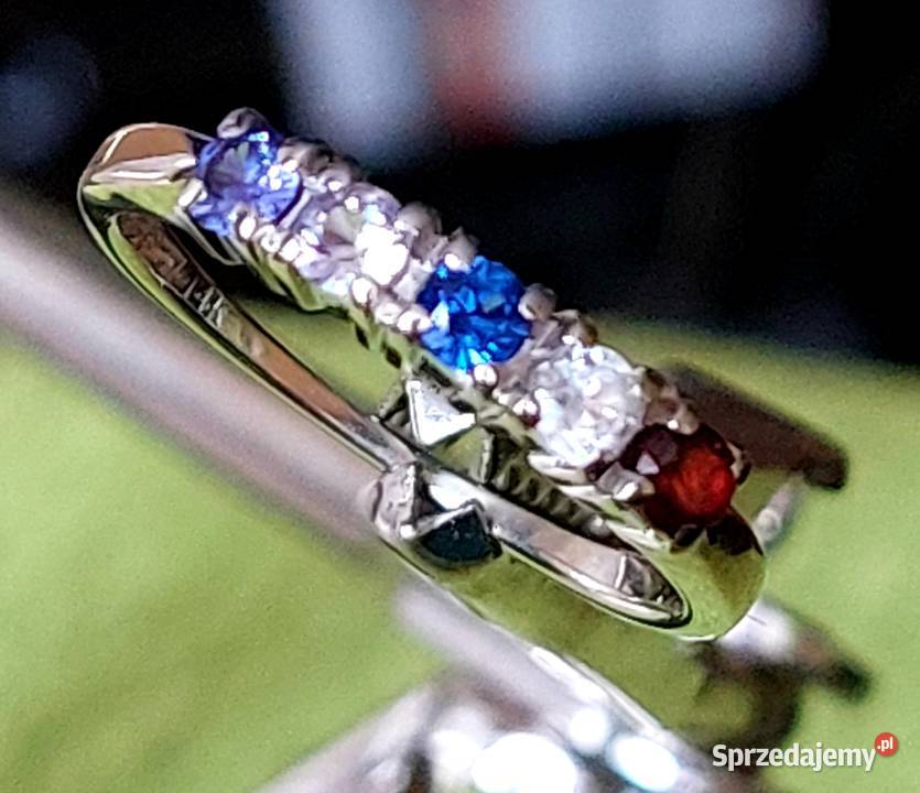 Pierścionek Damski Złoto 585 Tanzanite Szafir Grodzisk Mazowiecki
