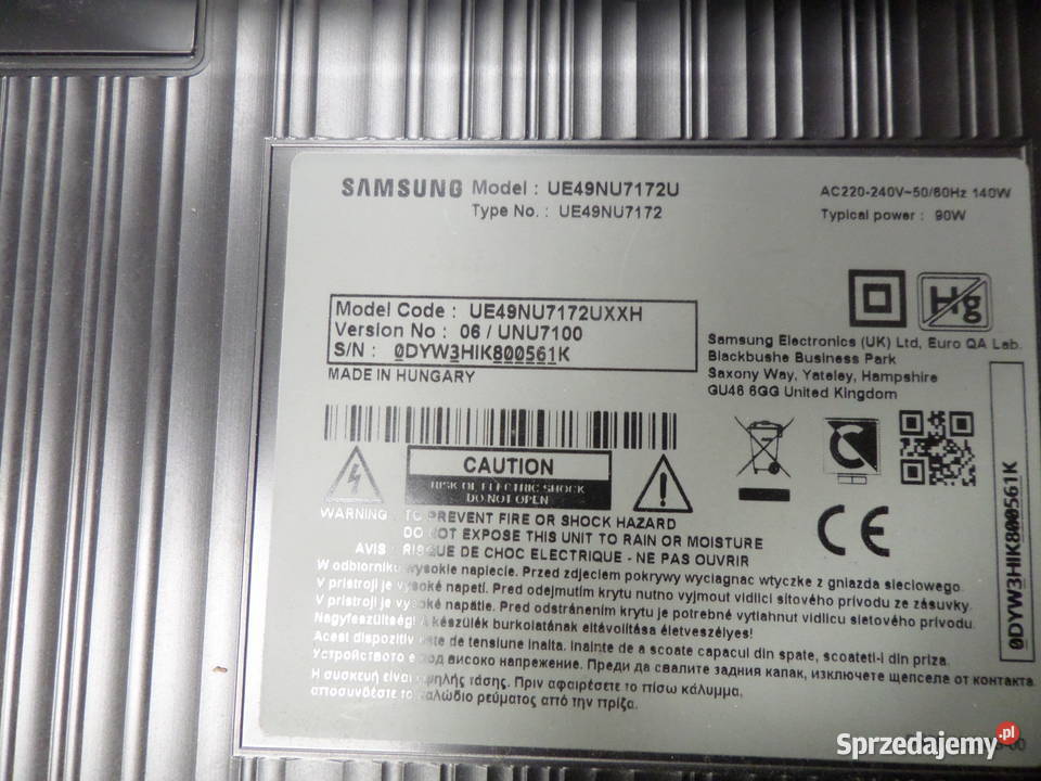 Samsung 49UE49NU7172 4K UHDSmart DVBT2wi Kalisz