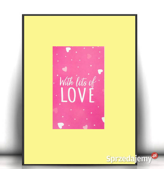 love obrazek A4 mały plakat z napisami boho Gdańsk