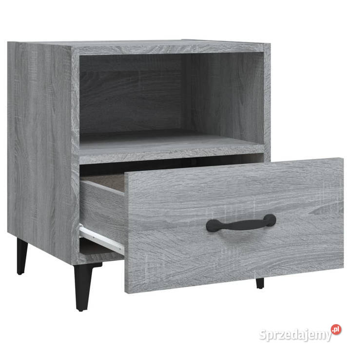 Szafki nocne 2 szary dąb sonoma materiał Nocne Warszawa