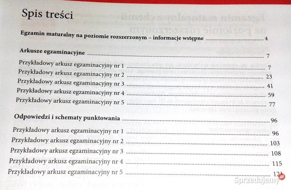 Matura Chemia Poziom rozszerzony Opis arkusze Rok wydania 2015 Chełm