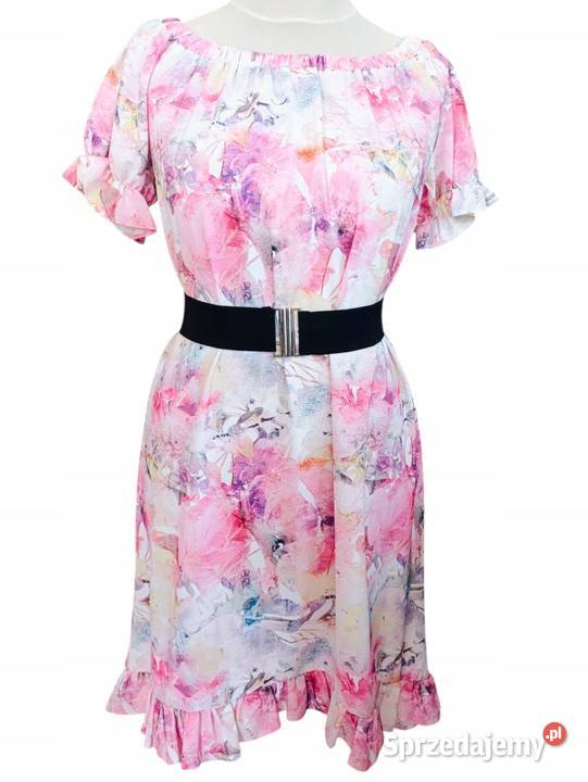 Sukienka hiszpanka ASYMETRYCZNA z falbaną Pątnów