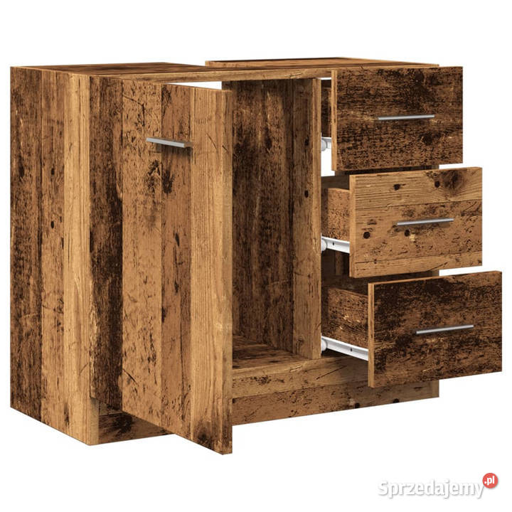 Szafka pod umywalkę stare drewno 63x30x54