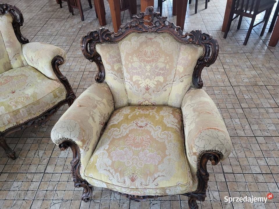 Wypoczynek sofa z dwoma fotelami piękny antyczny Rybnik
