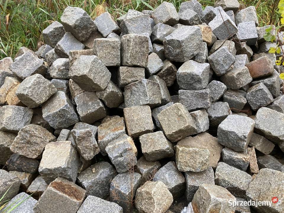 Stara Kostka Granitowa Brukowa Kamień Nysa