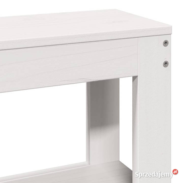 Rama łóżka bez materaca biała lite drewno 146cm Warszawa sprzedam