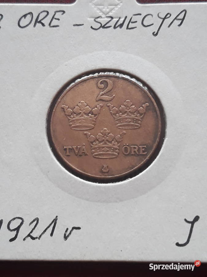 2 Ore Szwecja 1921 r Śliczne wielkopolskie Konin sprzedam
