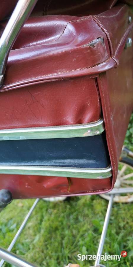 Czerwony unikalny z PRLu wózek lalek Knurów sprzedam