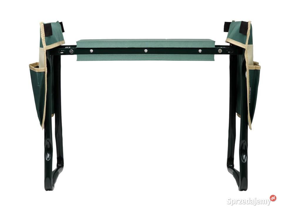 Klęcznik składany ogrodowy zielony z 2 torbami sprzedam