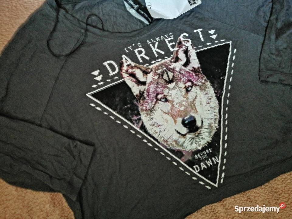 STRADiVARiUS szara bluzka crop top Z WiSKOZY Leszno