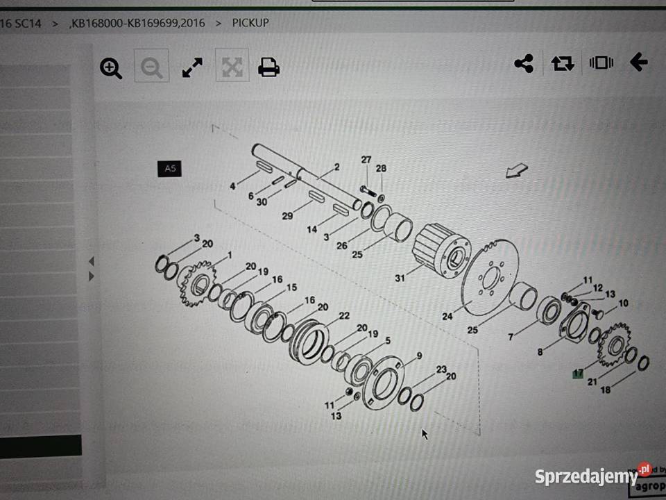 KVERNELAND 6716 SC14 Zębatka podbieracza Żnin