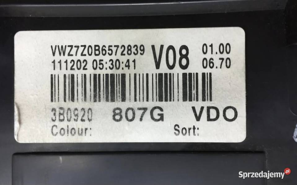 EUROPA LICZNIK ZEGARY VW PASSAT B5 FL 19 TDI Działoszyce