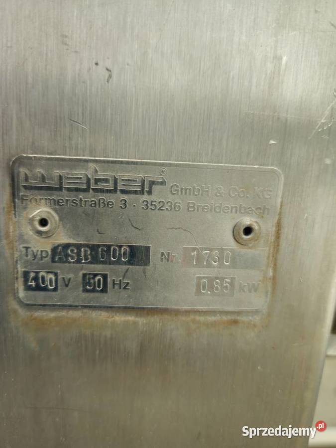 Skórowaczka dwu taśmowa Weber ASD600 Krotoszyn