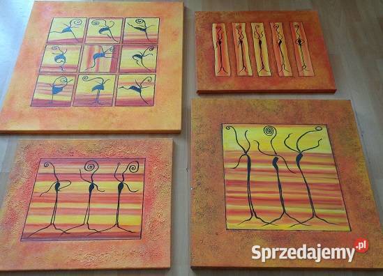 Tancerki obraz olejny współczesny Antyki, Sztuka, Kolekcje Katowice