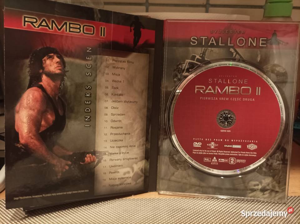 QDVD Rambo II pierwsza krew część druga mazowieckie Warszawa