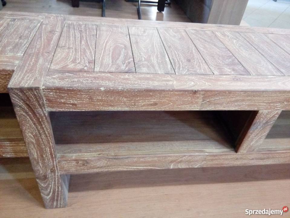 Szafka pod telewizor rtv z drewna egzotycznego Szafy, regały, półki Opole