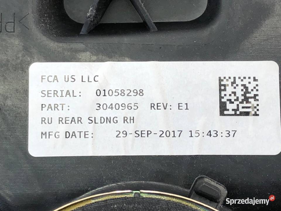 PODNOŚNIK SZYBY PRAWY TYŁ CHRYSLER PACIFICA Mechanizmy opuszczania szyb