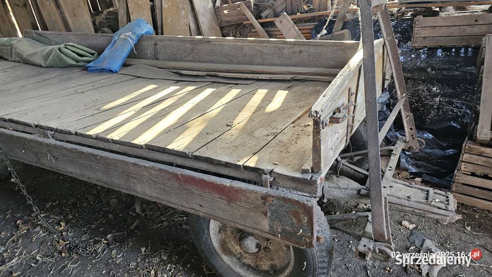 Wóz drewniany do ciągnika nieuszkodzony lubelskie Tomaszów Lubelski