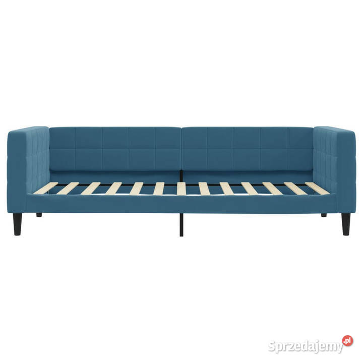 Sofa rozsuwana z szufladami niebieska aksamit Dom i Ogród Warszawa