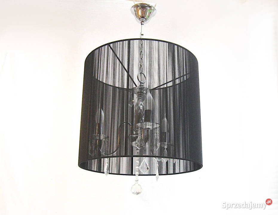 Lampa wisząca Czarna kryształki III czarny Szczecinek