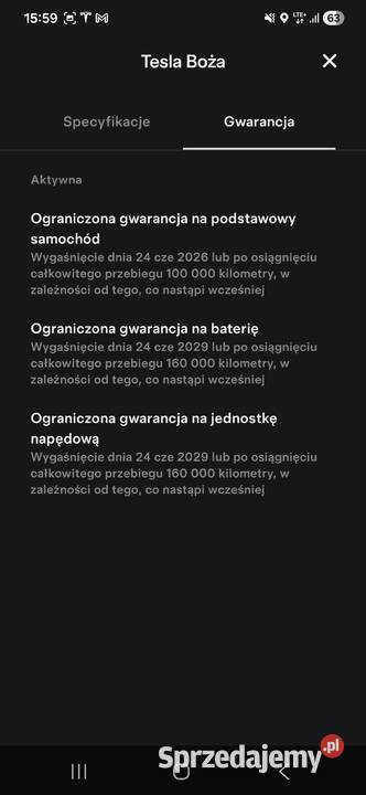 Tesla Model 3 SR 2021 polift gwarancja elektrochrom. lusterka boczne Warszawa sprzedam