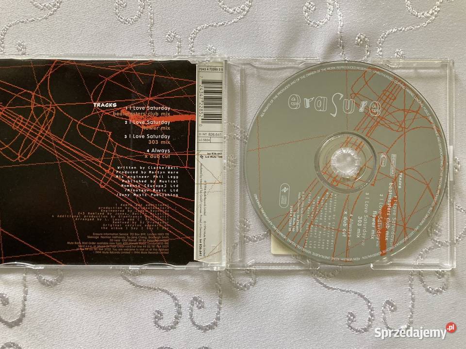 Płyta CD Remixes Single Erasure I Love Saturday śląskie Czerwionka-Leszczyny sprzedam