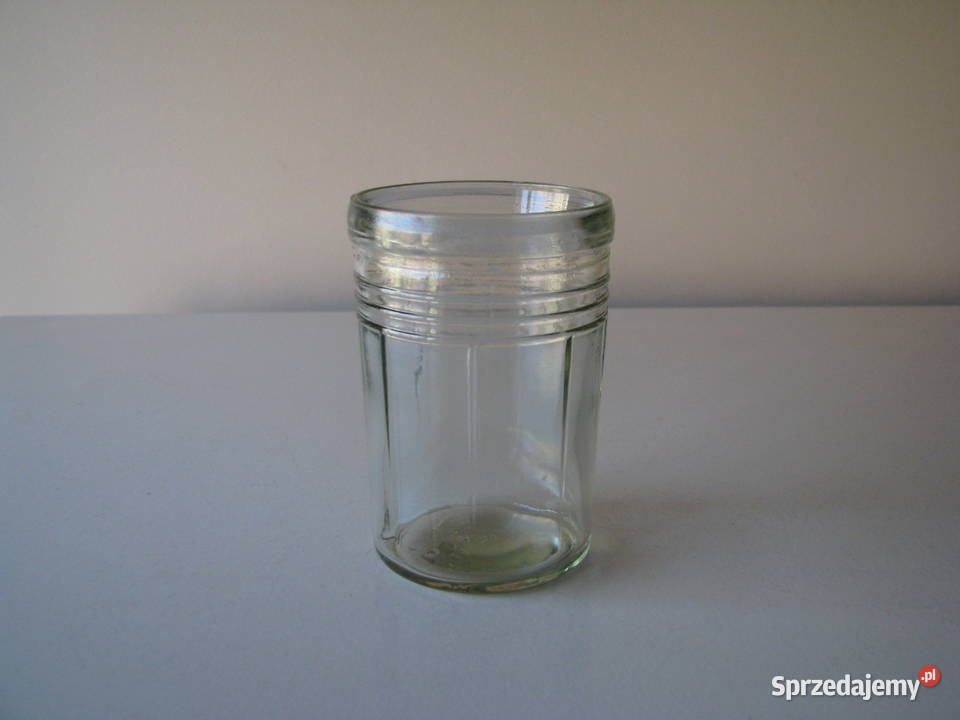 Szklanka musztardówka wspomnienie PRL Brzegi