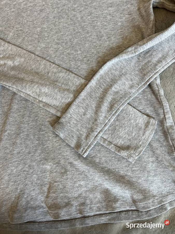 Golf sweter szary prążkowany w prążki Jasło