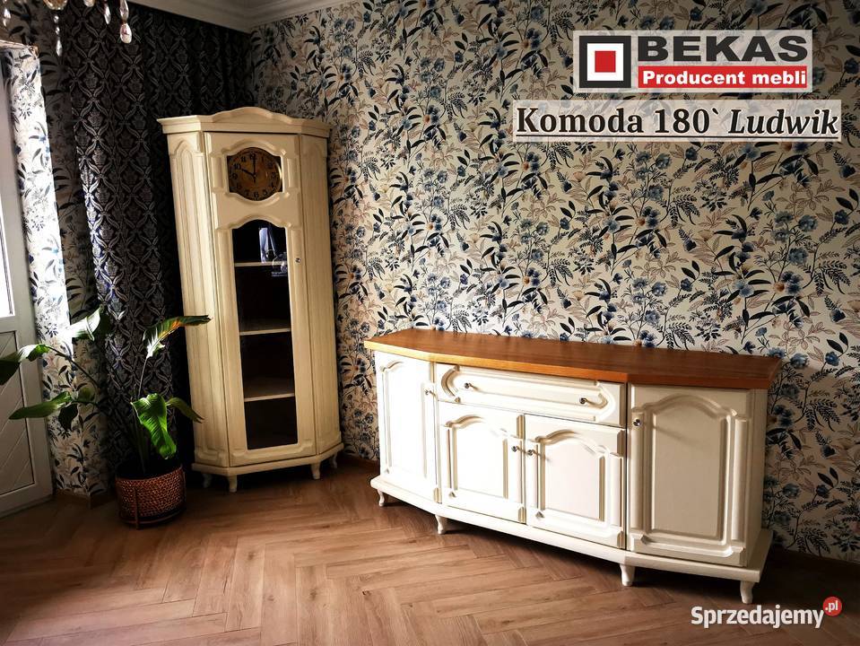 Stylowa Komoda Biały Dąb Bat Dąb Rustikalny 180cm Busko-Zdrój