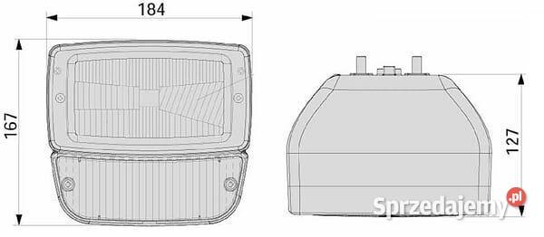 Reflektor z kierunkowskazem prawy kwadratowy Kamionna sprzedam