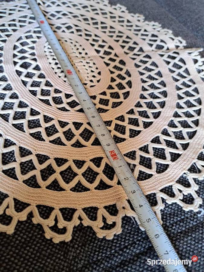 serwetki szydełkowe zestaw 5 różowy łódzkie Łódź