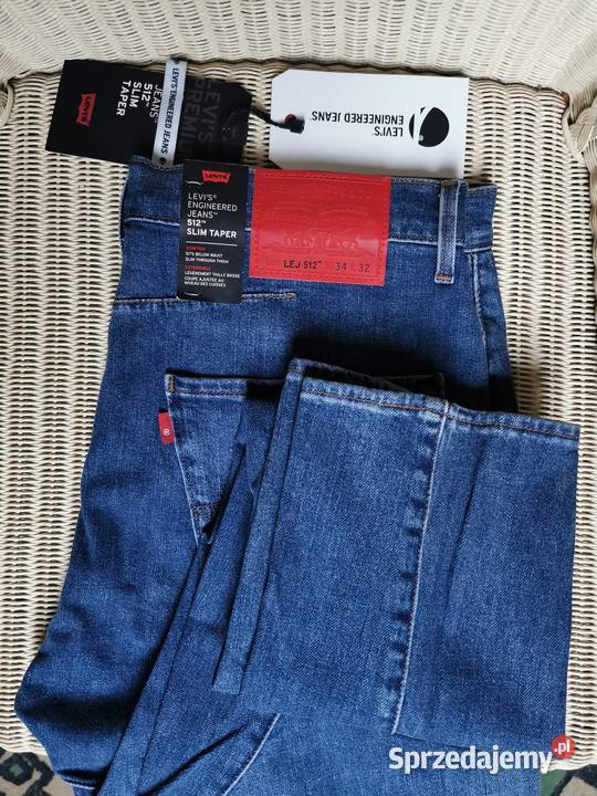 Levis 512 Slim Fit Taper W34 L32 Jeansy Super Łódź sprzedam