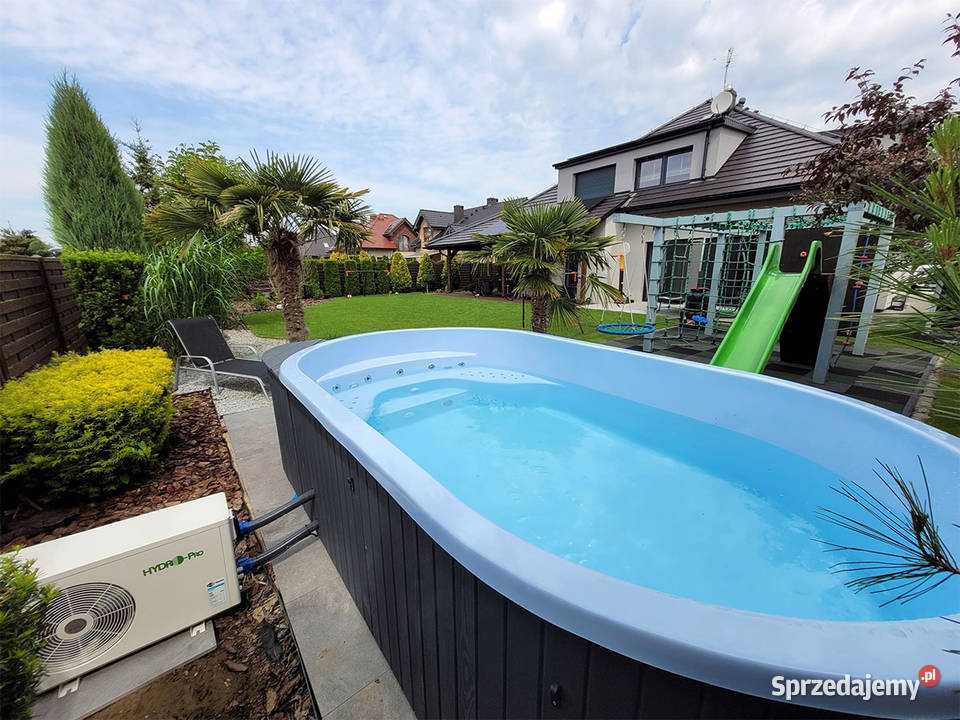 BASEN OGRODOWY Z JACUZZI Hydromasaż Pompa Ciepla