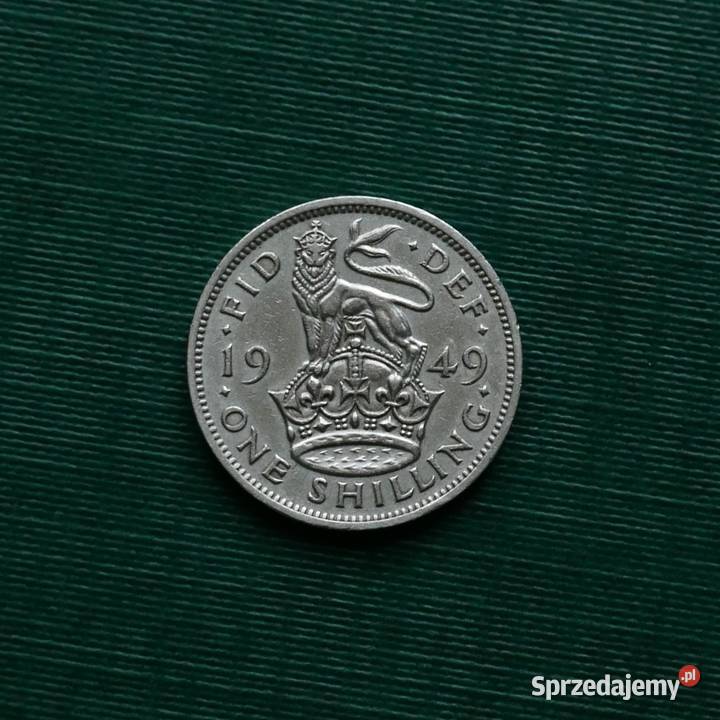 WIELKA BRYTANIA 1 szyling 1949r Herb angielski Numizmatyka Gliwice