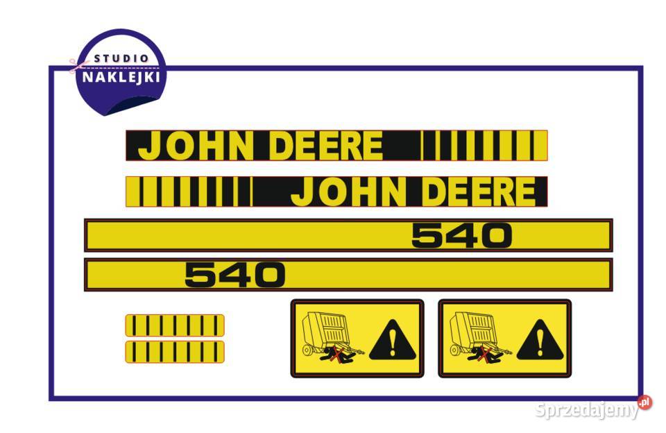 Naklejki Prasa John Deere 540 Nalepki zestaw